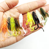 20 Pieces Per Pack - Multi Colored Miniature Soft Silicon Bait Set by Slark's Fishing Collection