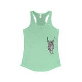 Frenchie On A Swing Women's Ideal Racerback Tank