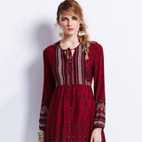 V Neck Floral Short Dress