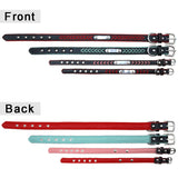 Personalized Embroidered Leather Dog Collar With Custom Name Tags!