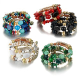 Multilayer Resin And Charm Stones Bracelet - 5 Designs  To Choose From!