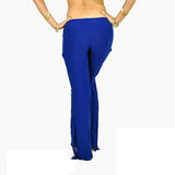 High Slit Dance And Yoga Pants With Rhinestones