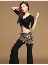 Modern Style V2 - Open Belly Top, Belt, And Pants Dance Set