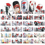 Special Set #2 - 12 Designs Per Big Sheet | Valentine Inspired Nail Art Decals